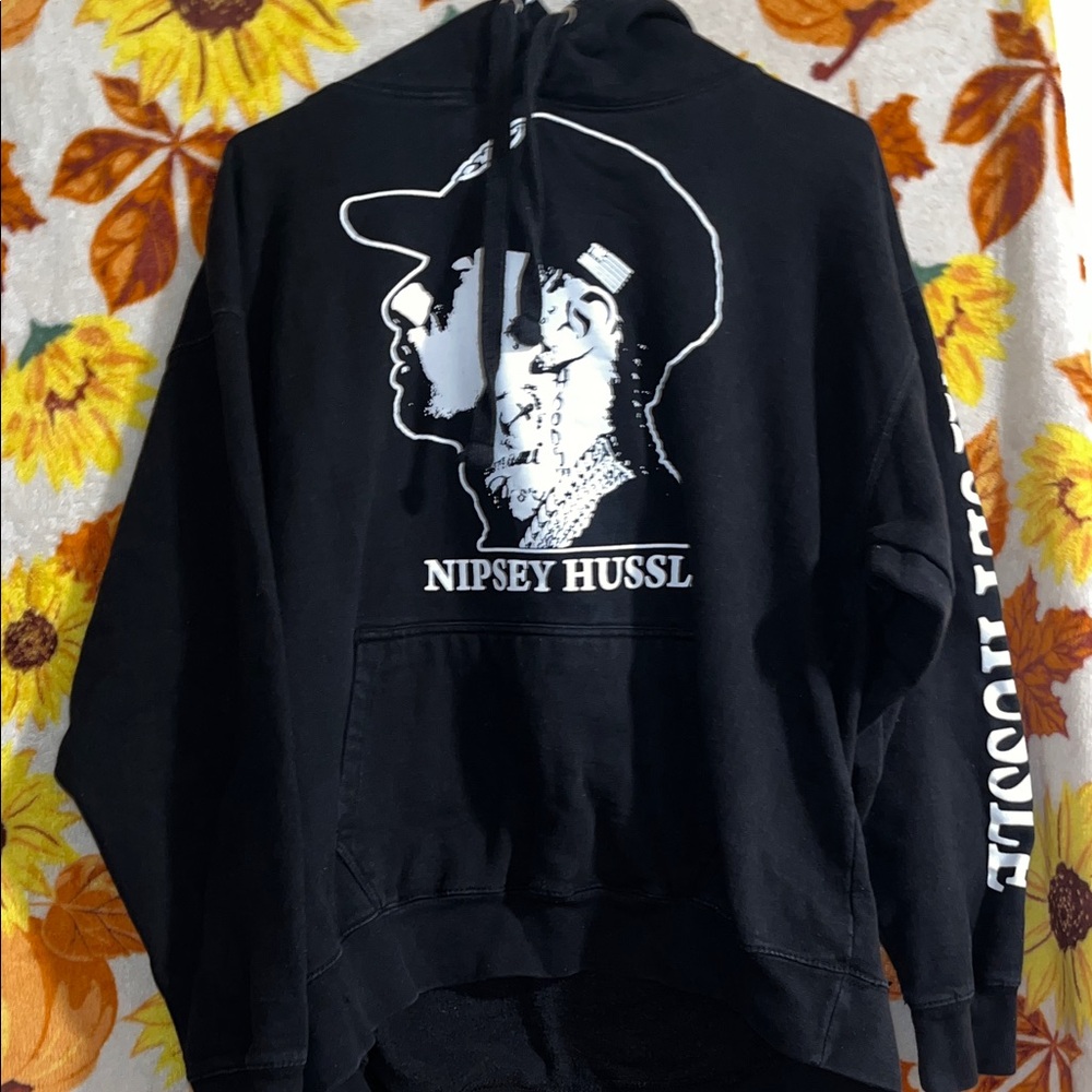 Black Graphic Hoodie with Bold Design